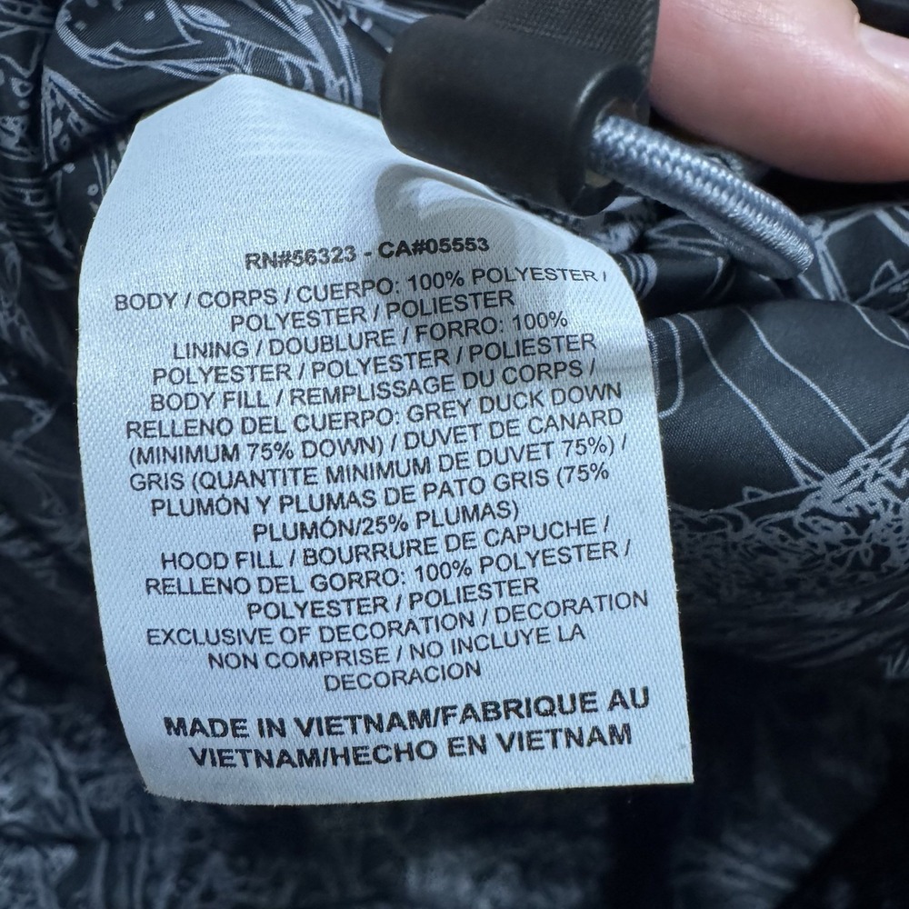 Jordan Military 550 Down Parka Mens XL Black Puffer Full Zip Pockets Outdoor - Picture 10 of 10